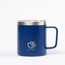 كوب أزرق بغطاء